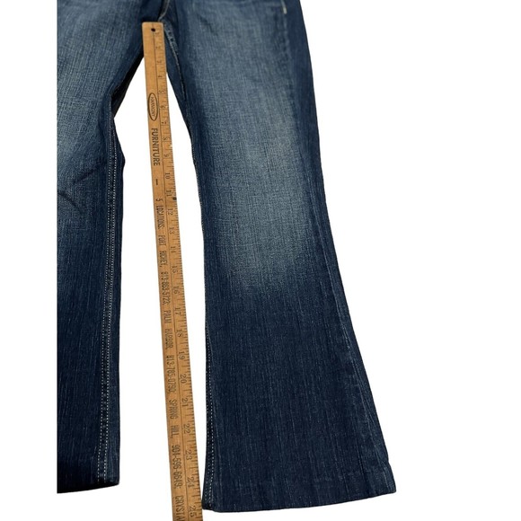 Levis 518 Womens Size 1 Superlow Jeans Blue Denim Bootcut Upside Down Red Tab - Picture 2 of 6